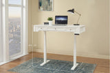 Parker House Boca 57 In. Power Lift Desk Cottage White Poplar Solids / Birch Veneers BOC#257-2