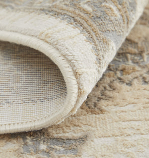Feizy Rugs Celene Vintage-inspired Floral Rug - Elegant Neutral Palette, Power Loomed For Timeless Style Tan,Ivory,Brown Viscose,Polyester Cel39kzfbgegrye70