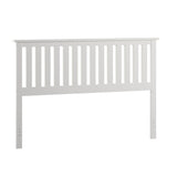 Homelegance By Top-Line Lando Mission Slat Wood Headboard White Rubberwood