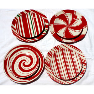 Candy Cane Style Plate - Set of 4 S48CCP/S4 Elk Home