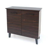 Christopher Knight Home® - Noble House - Wilnona Mid-Century 3-Shelf Faux Wood Cabinet, Walnut and Sanremo Oak