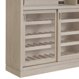 Modern Sliding Door Wine Bar Gray with Light Wood P021777 Pulaski Furniture