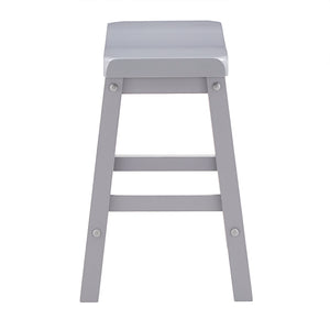 Homelegance By Top-Line Barrett Saddle Seat 18-inch Backless Stools (Set of 2) Grey Rubberwood