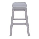 Homelegance By Top-Line Barrett Saddle Seat 18-inch Backless Stools (Set of 2) Grey Rubberwood