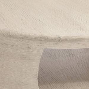 Bernhardt Bernhardt Lucerne Round Resin Cocktail Table with Wood Grain Texture and Casters 393014