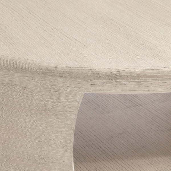Bernhardt Bernhardt Lucerne Round Resin Cocktail Table with Wood Grain Texture and Casters 393014
