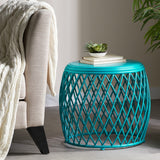 Christopher Knight Home® - Noble House - Alamera Outdoor 19 Inch Diameter Lattice Iron Side Table