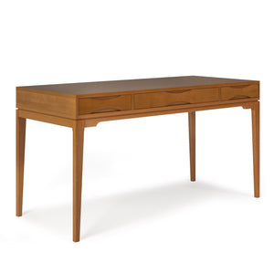 English Elm Harper Mid-Century Modern Desk In Light Golden Brown - Stylish Storage & Workspace For Home Or Office B136P158720
