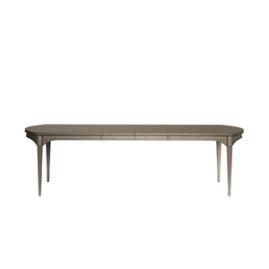 A.R.T. Furniture Cove Rectangular Dining Table With Elegant Primavera Veneers – Extends 78 To 122 Inches, Seats 8! Grey Rubberwood Solids,Primavera Veneer,Metal 349220-2743