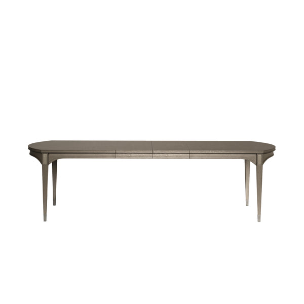 A.R.T. Furniture Cove Rectangular Dining Table With Elegant Primavera Veneers – Extends 78 To 122 Inches, Seats 8! Grey Rubberwood Solids,Primavera Veneer,Metal 349220-2743