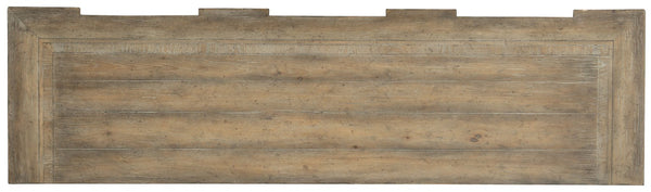 Hooker Furniture Castella Antique Slate 72" Credenza With Carved Acanthus, Scroll Motifs & Ample Adjustable Storage 5878-85001-80