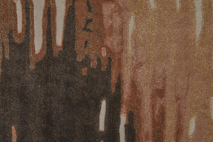 Feizy Rugs Anya Modern Watercolor-inspired Hand-tufted Wool And Viscose Rug For Contemporary Spaces Red,Brown,Orange Wool,Viscose Any8883frstbrnh00