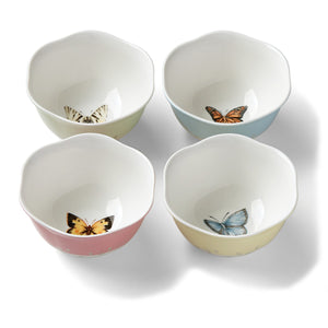 Lenox Butterfly Meadow 4-Piece Dessert Bowl Set Multi, WHITE PORCELAIN 791720