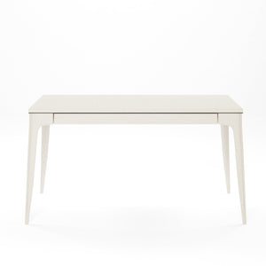 A.R.T. Furniture Blanc Contemporary Writing Desk In Alabaster & Burnished Bronze With Storage Drawer & Levelers White Parrawood Solids,Maple Veneers 289421-1040