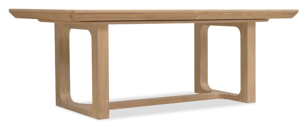 Hooker Furniture Banyon Desert Oak Rectangle Dining Table With Double Pedestals, 2X20" Leaves, Solid White Oak Finish 6081-75200-82