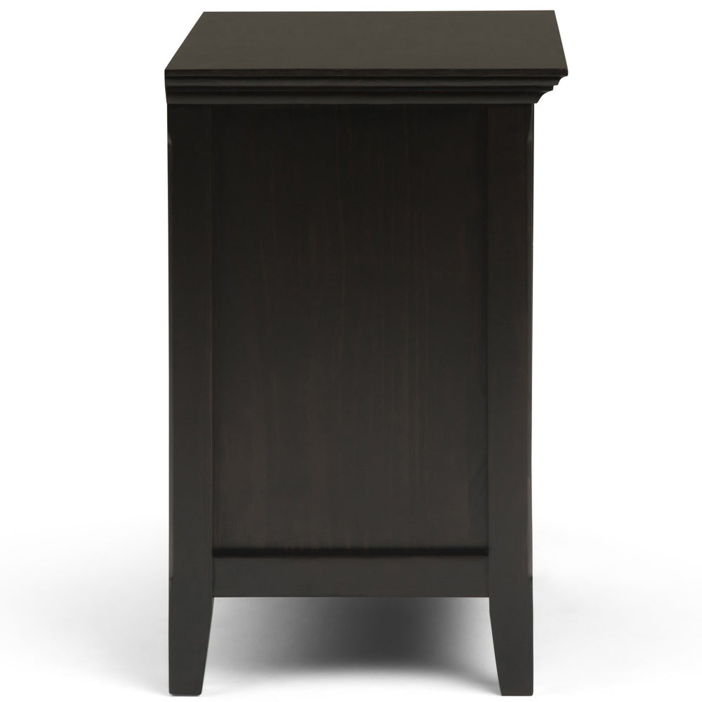 English Elm Amherst Hickory Brown Bedside Table with 2 Drawers, Solid Wood Handcrafted Finish, Transitional Style B136P159438