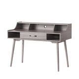 Christopher Knight Home® - Noble House - Brenda Mid Century Modern Grey Oak Finished Fiberboard Home Office Desk