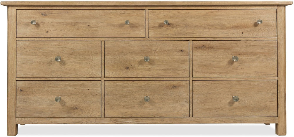 Hooker Furniture Driftwood Buckboard Eight-Drawer Dresser With Cedar-Lined Drawers, Jewelry Tray & Rustic Distressing Light Wood 6820-90202-80