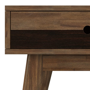 English Elm Clarkson End Table - Handcrafted Rustic Acacia Wood With Drawer, Mid-Century Style & Aged Finish B136P158774