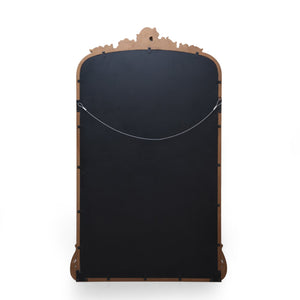 English Elm Christopher Knight Home® - OVERMANTLE Handcrafted Antique Gold Over Mantle Mirror with Carved Frame, Tempered Glass, 58"H 71466.00