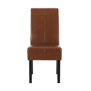 English Elm Pertica Upholstered Dining Chair Set of 2 with T-stitch Detail for Modern 38541.00PUCOGN