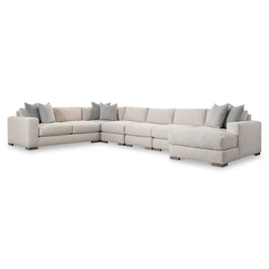 Bernhardt Bernhardt Drew Tailored Fabric Sectional with Wooden Legs for Spacious Living Rooms K2331