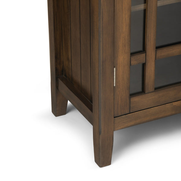 English Elm Bedford Medium Storage Cabinet - Handcrafted Rustic Charm With Adjustable Shelves & Glass Doors B136P158476
