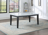 Steve Silver Sterling Faux Marble Top Dining Table SN500T