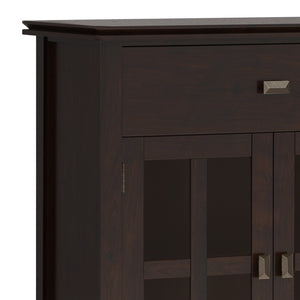 English Elm Artisan Solid Wood Large 4-Door Sideboard Buffet In Distressed Chestnut For Stylish Storage Solutions B136P158429
