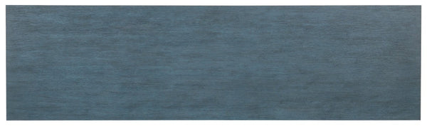 Hooker Furniture Melange Soft-Blue Round Valley Entertainment Credenza With Scallop Doors, Built-In Power, Fits 65" Tvs 628-55052-45