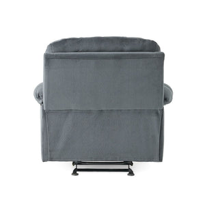 English Elm Christopher Knight Home® - Luxurious Manual Recliner Chair with Skin-Friendly Fabric, Dual Cup Holders, Ergonomic Padded Comfort Silver 57578.00STL