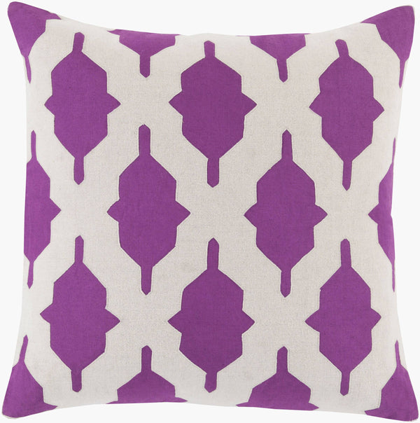 Surya Salma 18" X 18" Elegant Cotton-wool Accent Pillow - Luxurious Comfort For Sophisticated Decor Purple Cotton,Wool Sa008-1818d