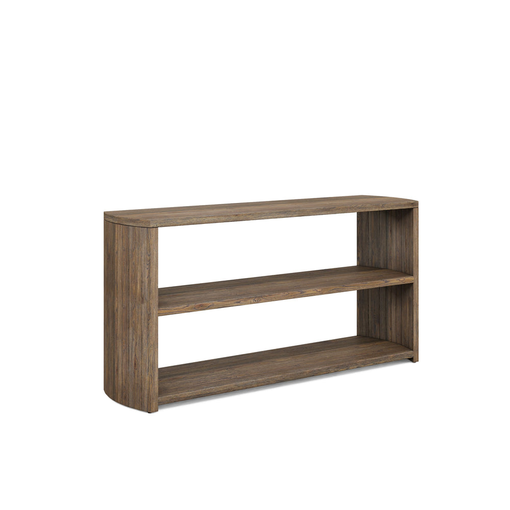 A.R.T. Furniture Stockyard Console Table - Smoked Ash And Oak Veneer With Hi-low Top & Adjustable Levelers For Style Brown Ash Solids,Knotty White Oak Veneers 284307-2303