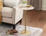 English Elm Steve Silver - Rosie - Rose Quartz Top Chairside Table - Beige