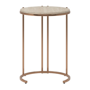 Homelegance By Top-Line Annika Champagne Gold Finish Side Table Champagne Gold Metal