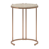 Homelegance By Top-Line Annika Champagne Gold Finish Side Table Champagne Gold Metal