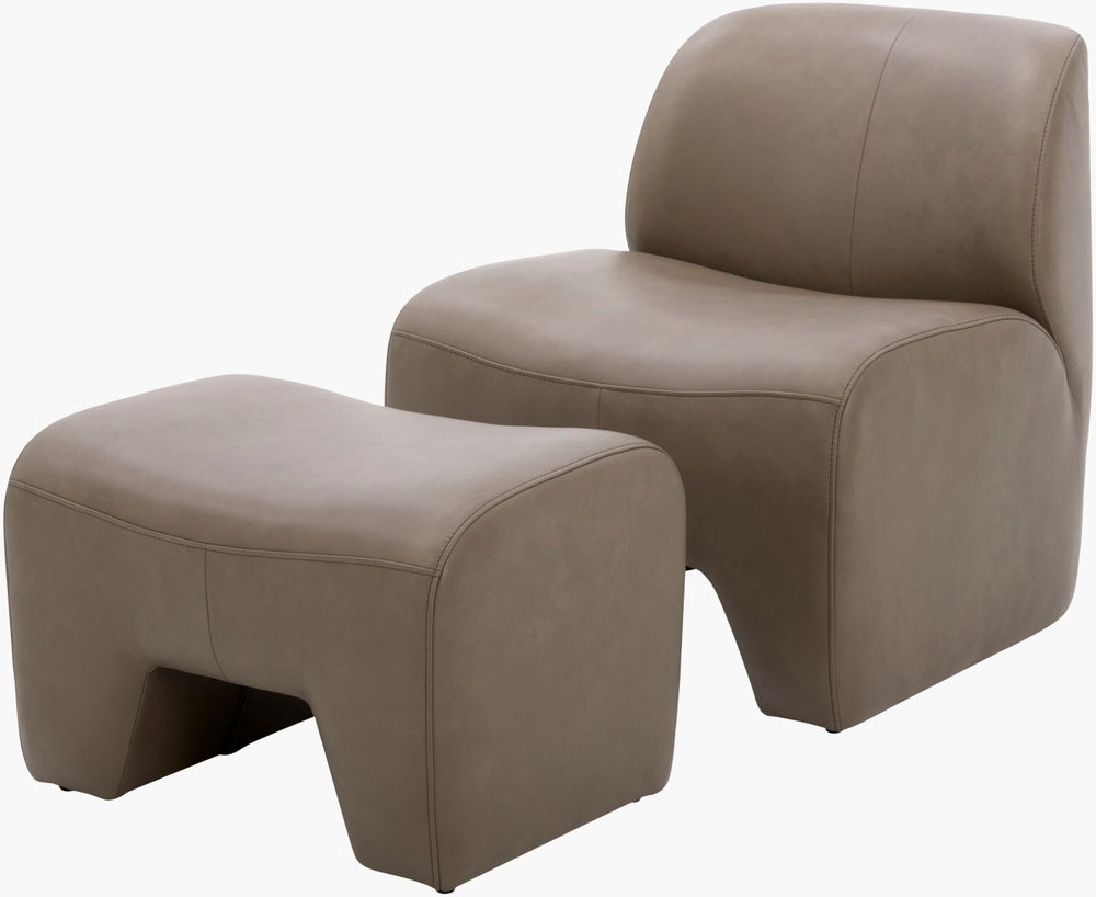 Surya Sable Low Profile Foam Accent Chair Deep Seat Modern Lounge for Living Room or Bedroom SABL001-SET