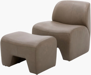 Surya Sable Low Profile Foam Accent Chair Deep Seat Modern Lounge for Living Room or Bedroom SABL001-SET