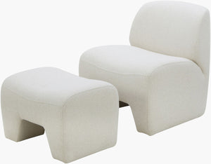 Surya Sable Foam Filled Accent Chair Deep Seat Compact Design for Bedroom or Living Room SABL002-SET