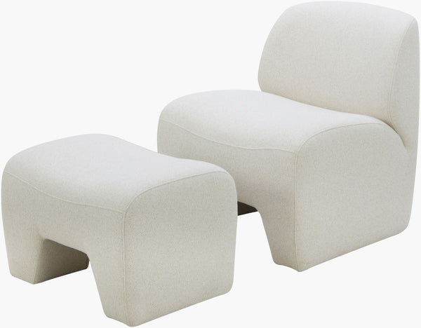 Surya Sable Foam Filled Accent Chair Deep Seat Compact Design for Bedroom or Living Room SABL002-SET