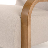 VIG Furniture Modrest Sada - Mid-Century Modern Beige Linen + Chestnut Accent Chair VGRH-RHS-AZHT04