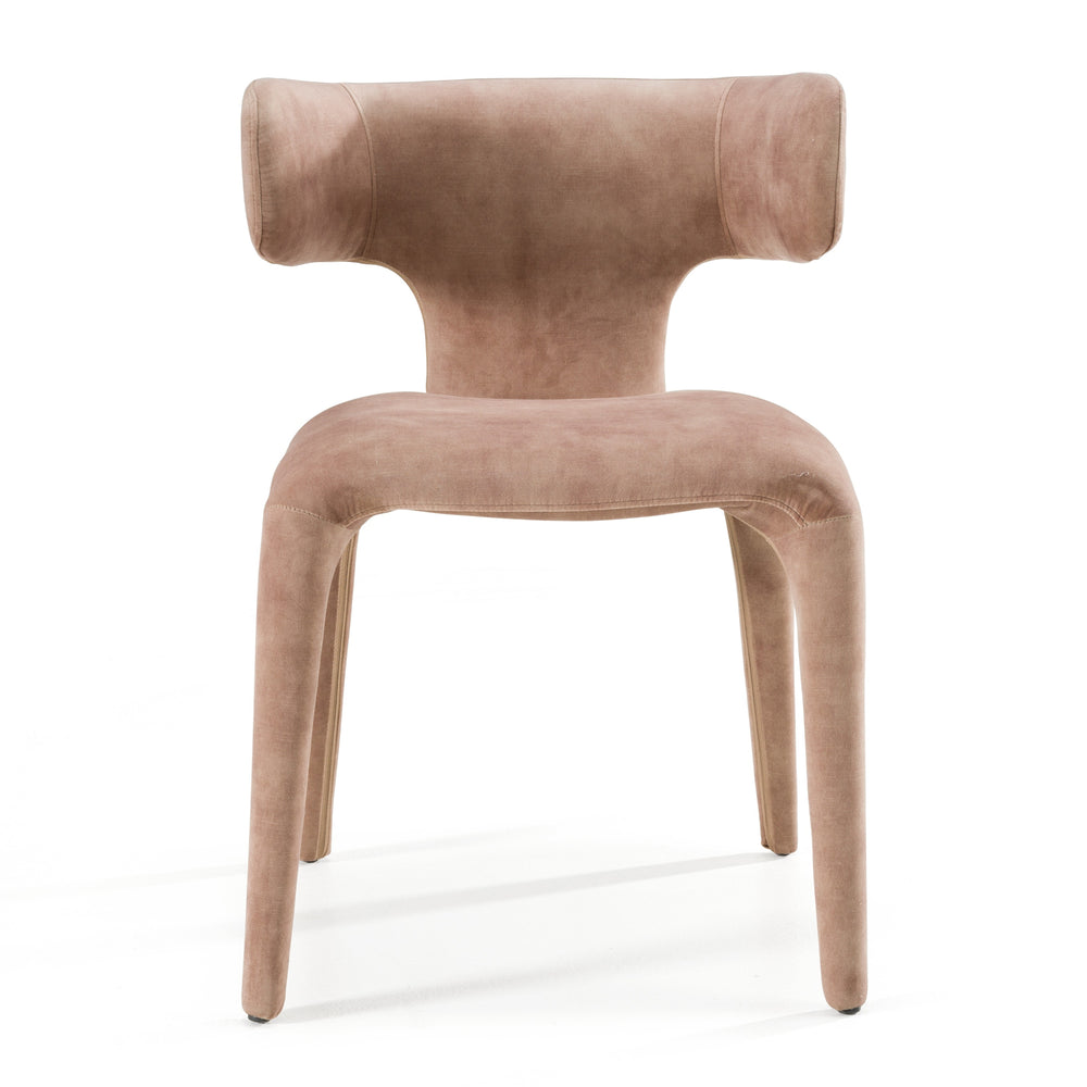 Vig Furniture Modrest Saehee - Luxurious Brown Velvet Dining Chair With Sculptural Design & Ultimate Comfort Tan  Vgeu-mc-7512ch-brn