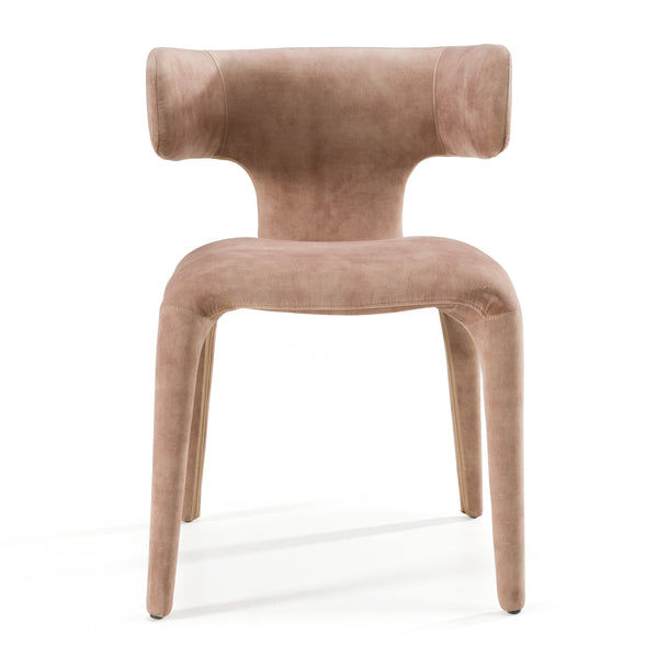 Vig Furniture Modrest Saehee - Luxurious Brown Velvet Dining Chair With Sculptural Design & Ultimate Comfort Tan  Vgeu-mc-7512ch-brn
