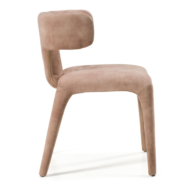 Vig Furniture Modrest Saehee - Luxurious Brown Velvet Dining Chair With Sculptural Design & Ultimate Comfort Tan  Vgeu-mc-7512ch-brn