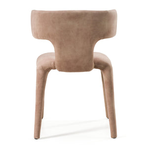 Vig Furniture Modrest Saehee - Luxurious Brown Velvet Dining Chair With Sculptural Design & Ultimate Comfort Tan  Vgeu-mc-7512ch-brn