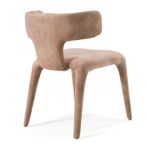 Vig Furniture Modrest Saehee - Luxurious Brown Velvet Dining Chair With Sculptural Design & Ultimate Comfort Tan  Vgeu-mc-7512ch-brn