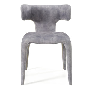 Vig Furniture Modrest Saehee - Elegant Grey-blue Velvet Dining Chair For Stylish Modern Dining Spaces Grey  Vgeu-mc-7512ch-gry