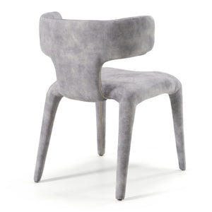 Vig Furniture Modrest Saehee - Elegant Grey-blue Velvet Dining Chair For Stylish Modern Dining Spaces Grey  Vgeu-mc-7512ch-gry