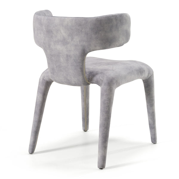 Vig Furniture Modrest Saehee - Elegant Grey-blue Velvet Dining Chair For Stylish Modern Dining Spaces Grey  Vgeu-mc-7512ch-gry