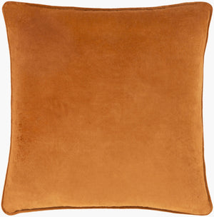 Surya Safflower 18"L X 18"W Minimalist Cotton Accent Pillow For Modern Living Room Décor, Easy Care Camel Cotton,Cotton Saff7196-2222d
